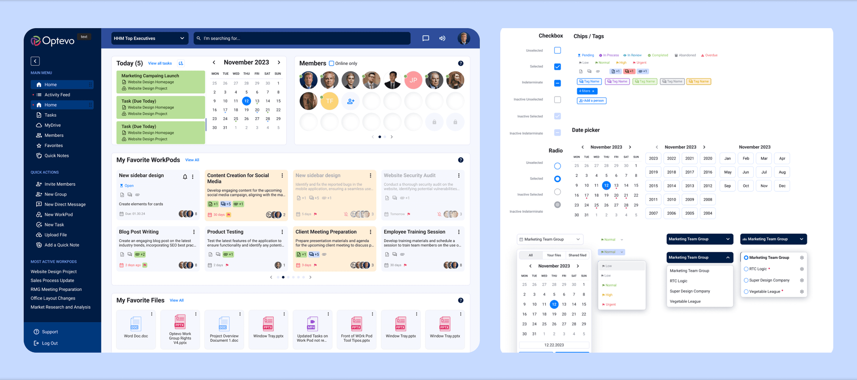 Optevo Design System Hero