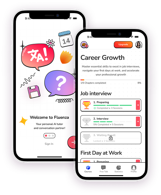 Fluenza final UI style and overall design