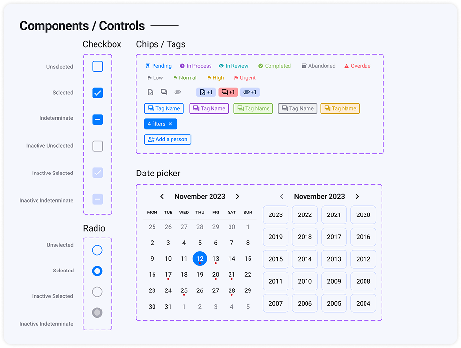 Optevo design system style guide component