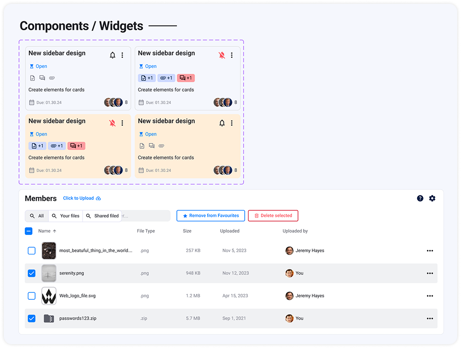Optevo design system style guide component