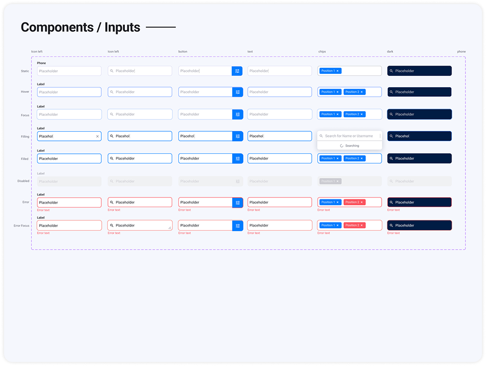 Optevo design system style guide component